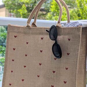 Hand Painted -  Heart & Pepper Tote Bag